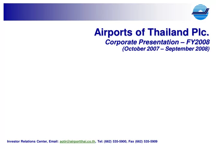 airports of thailand plc