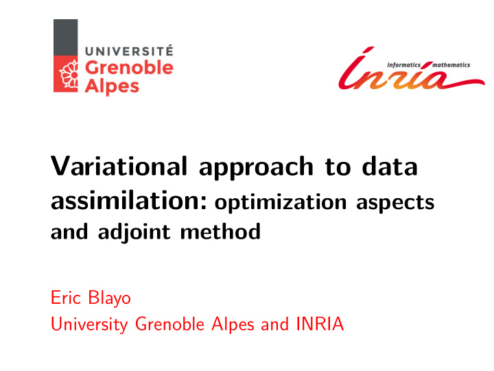 variational approach to data