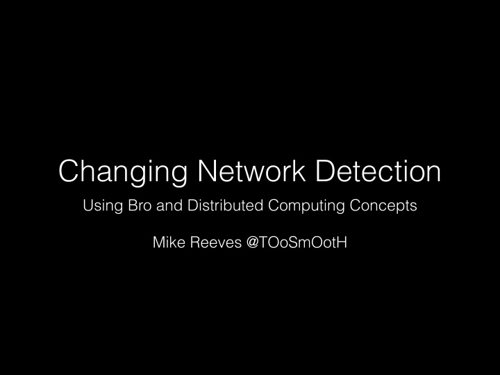 changing network detection