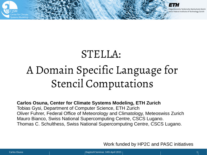 stella a domain specific language for stencil computations