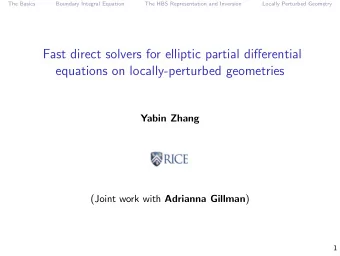Fast direct solvers for elliptic partial differential  equations on locally-perturbed geometries