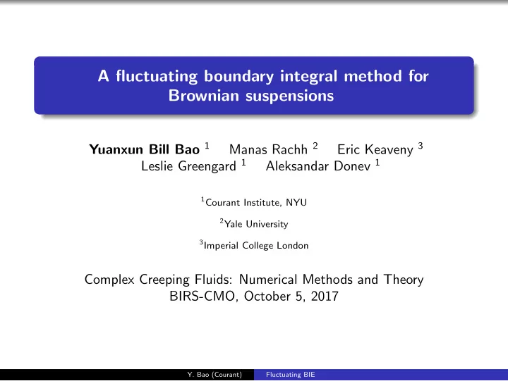 a fluctuating boundary integral method for brownian