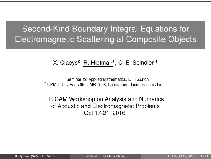 second kind boundary integral equations for