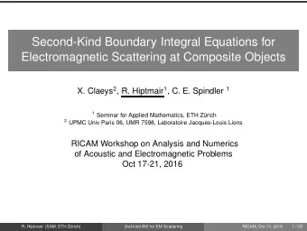 Second-Kind Boundary Integral Equations for  Electromagnetic Scattering at Composite Objects X.