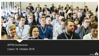 APFM Conference  Lisbon 19. Oktober 2018 DFMs digitization Project  1. How does digitization