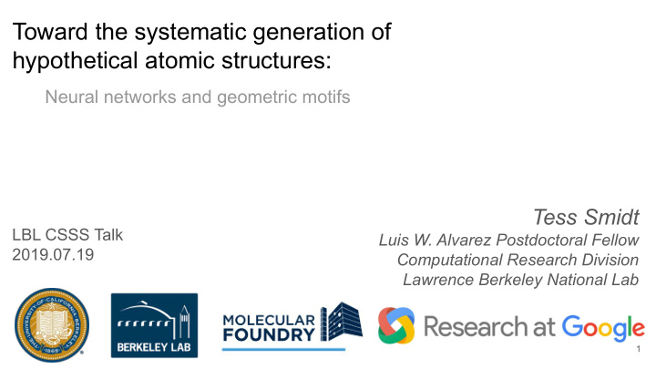 toward the systematic generation of hypothetical atomic