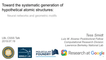 Toward the systematic generation of  hypothetical atomic structures:  Neural networks and geometric