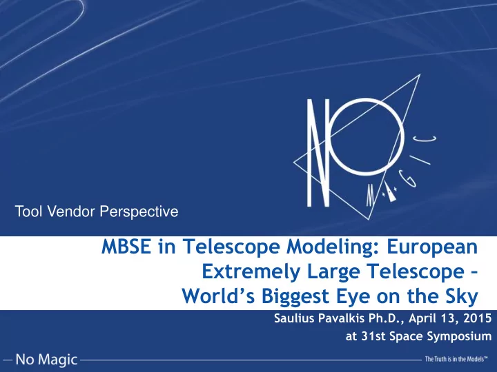 mbse in telescope modeling european extremely large