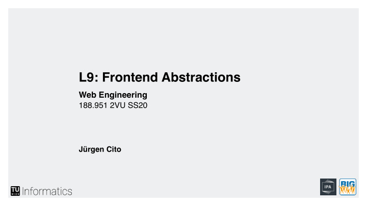 l9 frontend abstractions