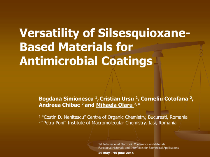 based materials for antimicrobial coatings