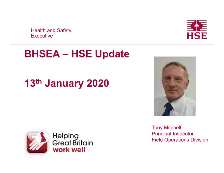 bhsea hse update 13 th january 2020