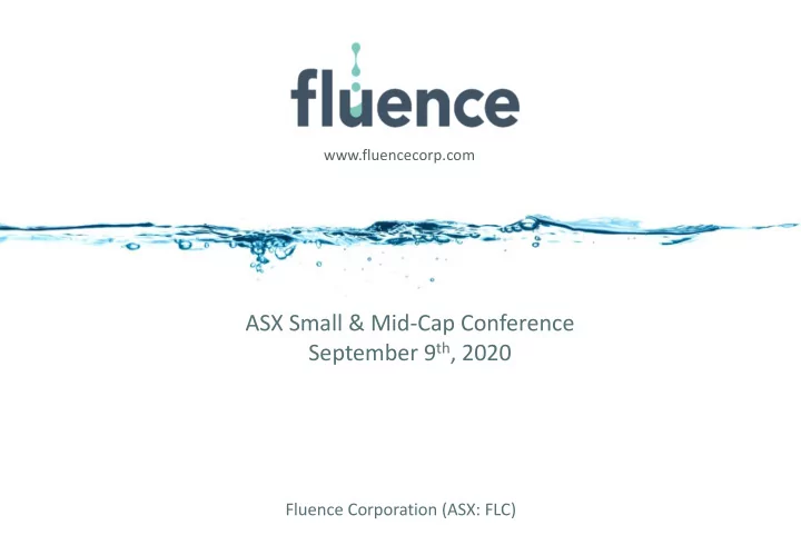 asx small mid cap conference september 9 th 2020