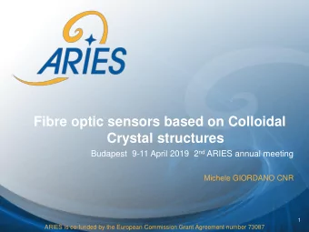 Crystal structures Budapest  9-11 April 2019  2 nd ARIES annual meeting  Michele GIORDANO CNR  1