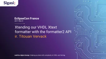 Xtending our VHDL Xtext  formatter with the formatter2 API  ir. Titouan Vervack