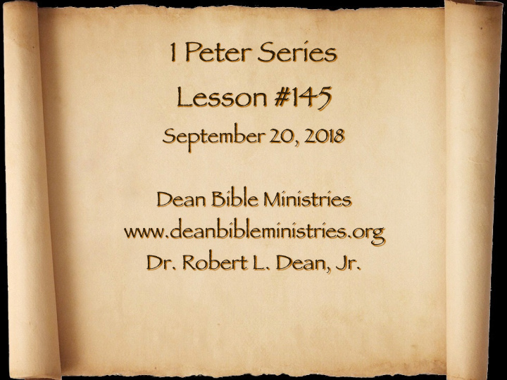 1 peter series lesson 145