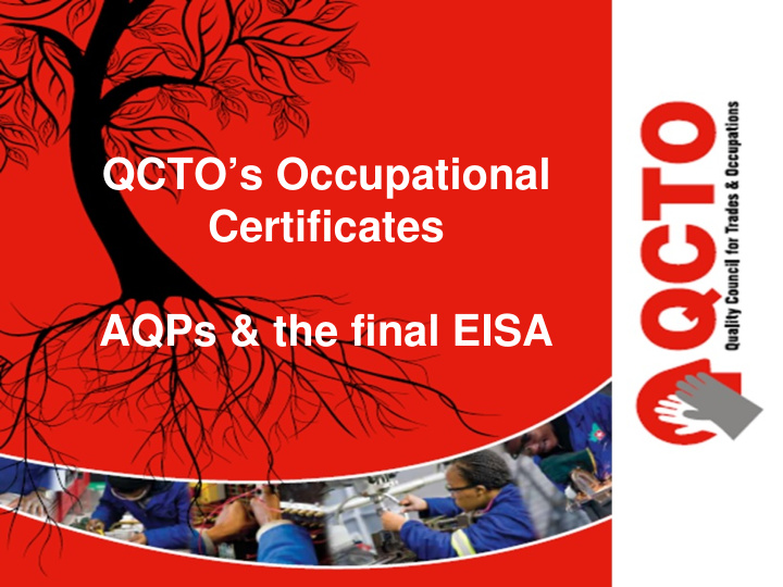 qcto s occupational certificates aqps amp the final eisa