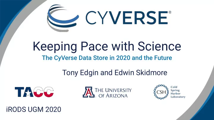 keeping pace with science