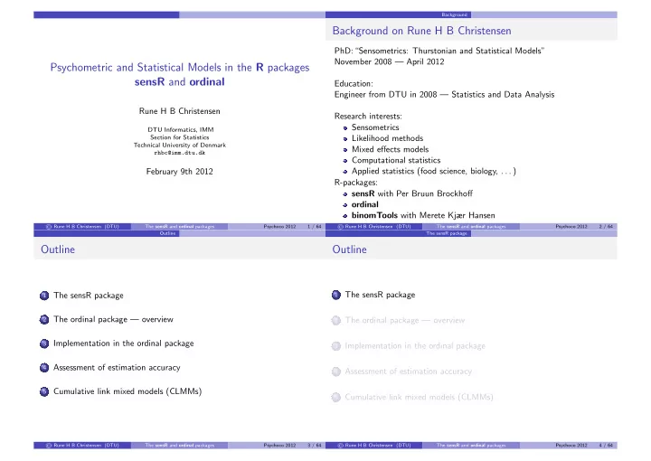 background on rune h b christensen
