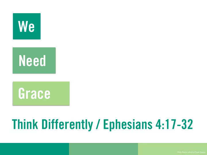we need grace