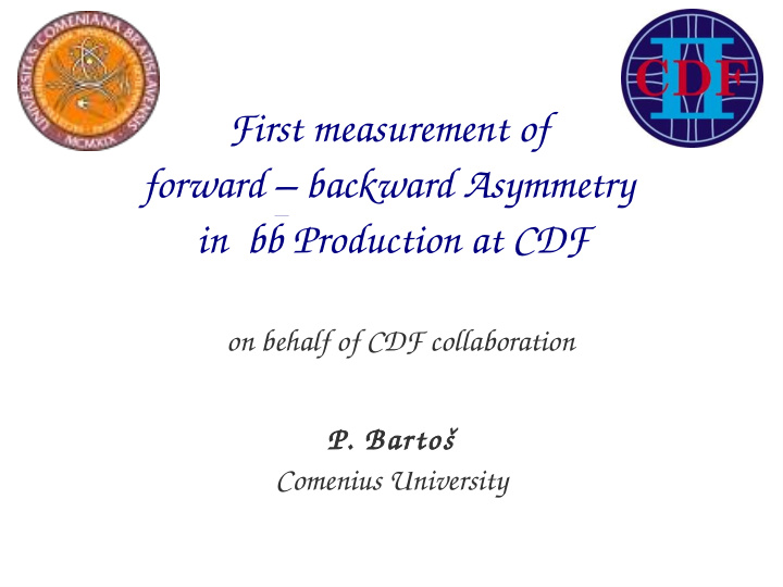 first measurement of forward backward asymmetry in bb