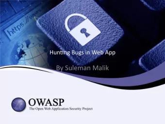 By Suleman Malik  About Me  About Me  Suleman Malik is an independent security researcher and