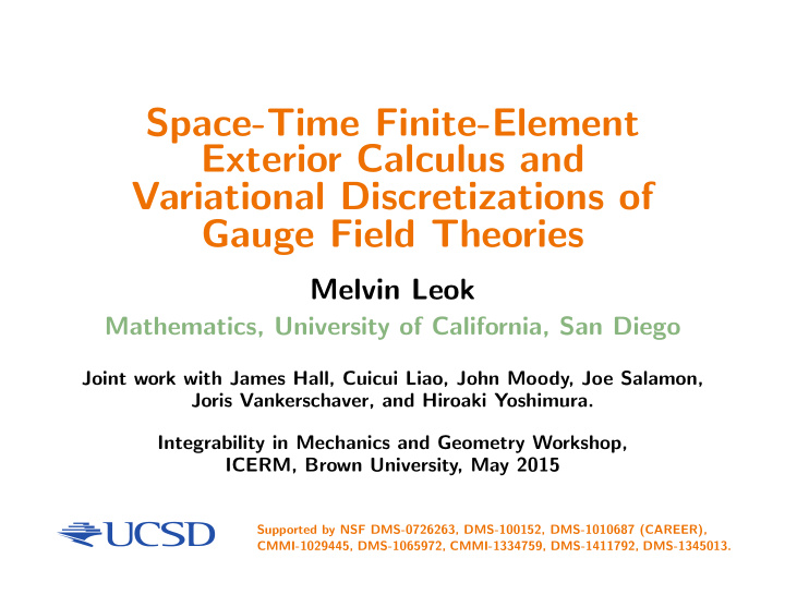 space time finite element exterior calculus and