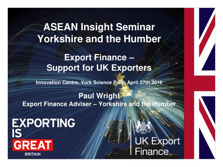 asean insight seminar yorkshire and the humber