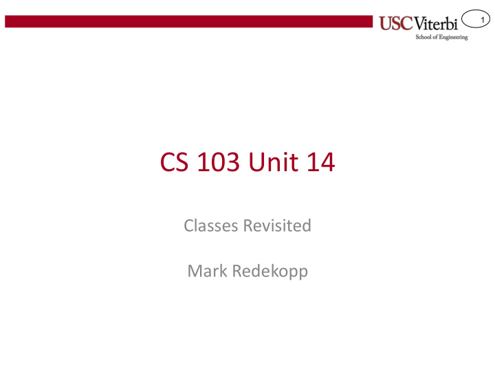 cs 103 unit 14