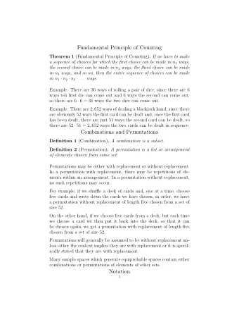 Fundamental Principle of Counting Theorem 1 (Fundamental Principle of Counting) . If we have to