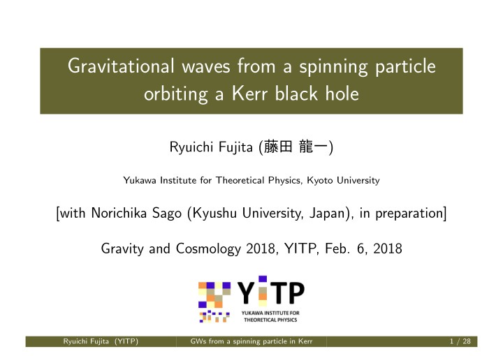 gravitational waves from a spinning particle orbiting a