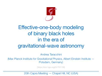 Effective-one-body modeling  of binary black holes  in the era of   gravitational-wave