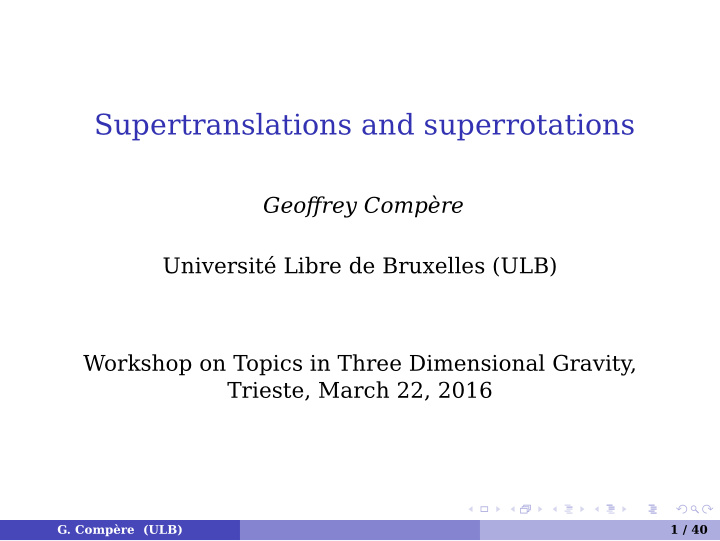 supertranslations and superrotations