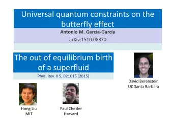 Universal quantum constraints on the  butterfly effect  Antonio M. Garca-Garca