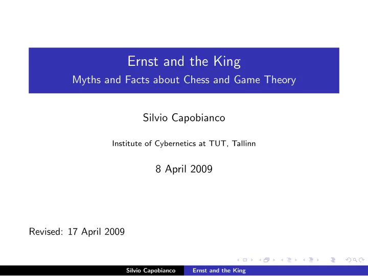 ernst and the king