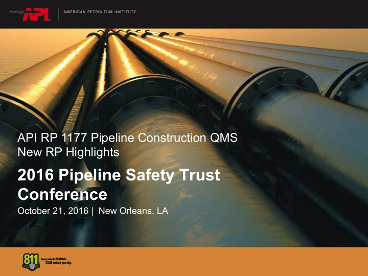 2016 pipeline safety trust conference