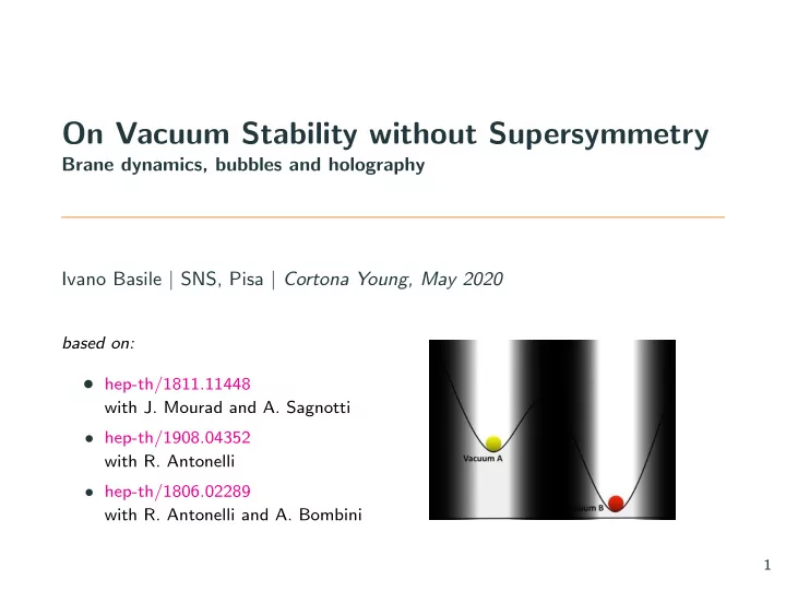 on vacuum stability without supersymmetry