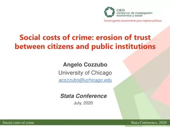 between citizens and public institutions  Angelo Cozzubo  University of Chicago