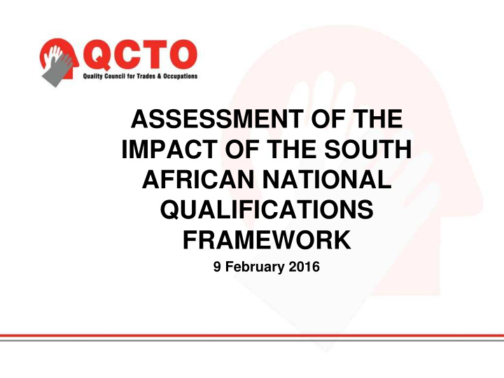 assessment of the impact of the south african national