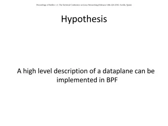Proceedings of NetDev 1.1: The Technical Conference on Linux Networking (February 10th-12th 2016.