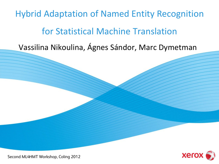 hybrid adaptation of named entity recognition for