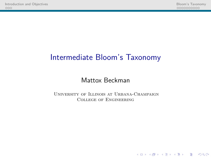 intermediate bloom s taxonomy