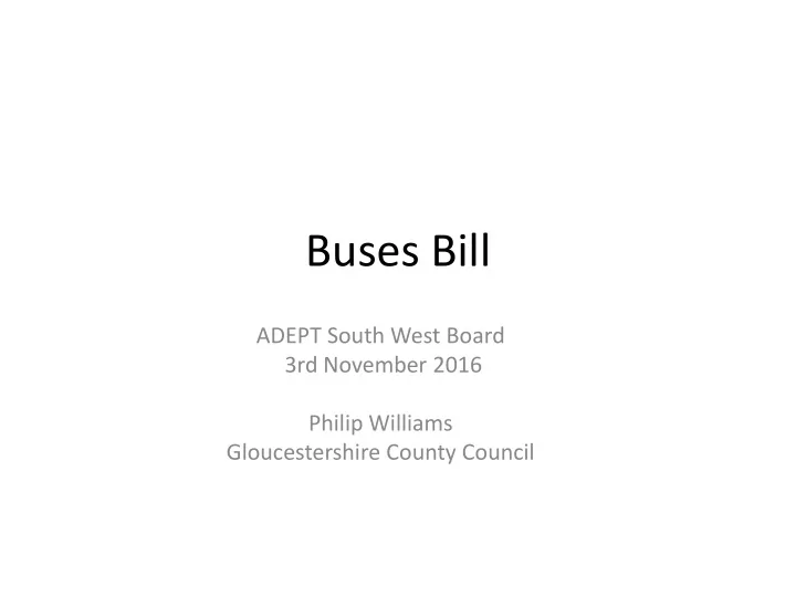 buses bill