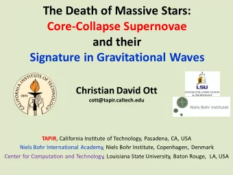 The Death of Massive Stars:  Core-Collapse Supernovae  and their  Signature in Gravitational Waves
