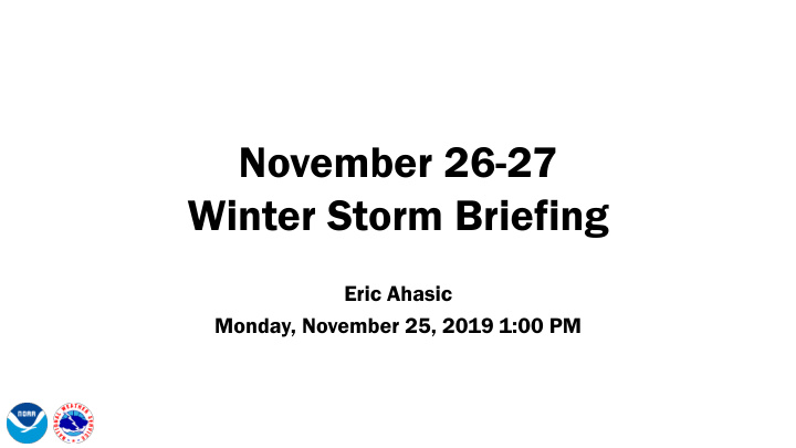 winter storm briefing