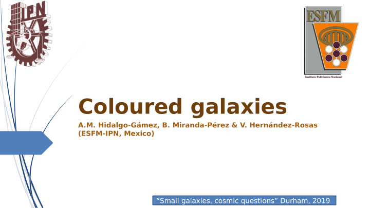 coloured galaxies