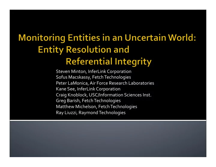 steven minton inferlink corporation sofus macskassy fetch