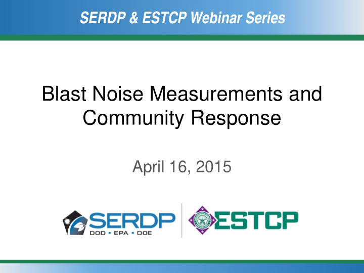 blast noise measurements and community response