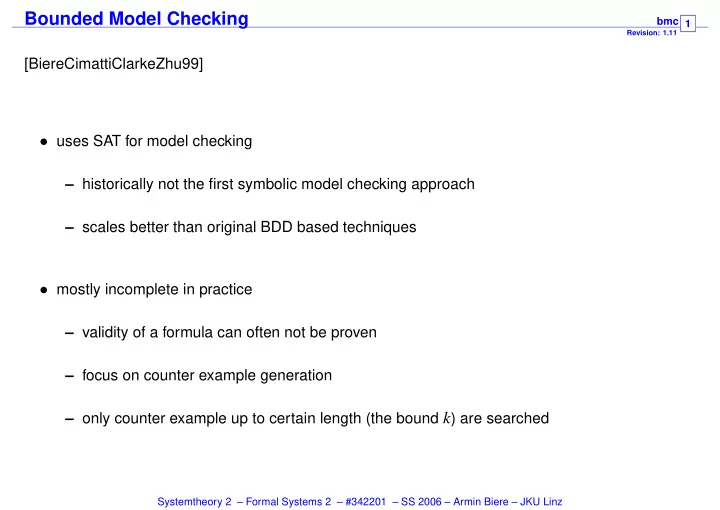 bounded model checking