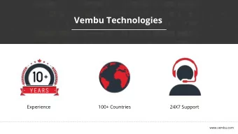 Vembu Technologies  Experience  100+ Countries  24X7 Support  www.vembu.com  Cloud computing in
