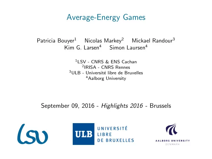 average energy games